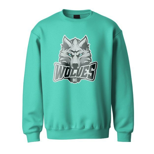 Turquoise sweatshirt „Wolves”